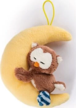 NICI Eule Oscar 9cm & Mond, Mit Loop