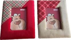 NICI Bilderrahmen 2er Set, 12,5cm X 8,5cm Rot/beige