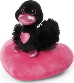 NICI Love Schwan Auf Herz GREEN, Schwarz, 10 Cm (48265)